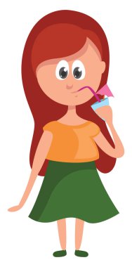 Serinletici içecek, illüstrasyon, beyaz arkaplan üzerindeki vektör.