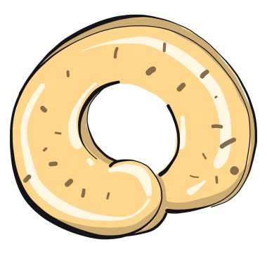 Tuzlu rulo, illüstrasyon, beyaz arkaplanda vektör.