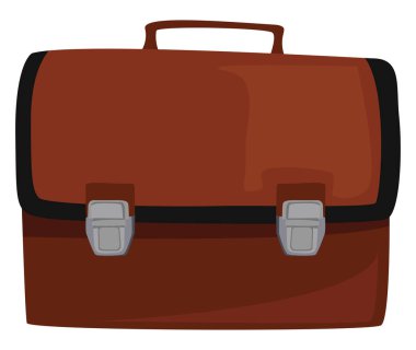 Okul çantası, illüstrasyon, beyaz arkaplan vektörü.