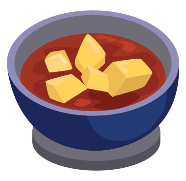 Shahi Paneer, illüstrasyon, beyaz arkaplanda vektör.