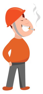 Duman molası, illüstrasyon, beyaz arkaplanda vektör.