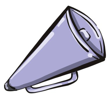 Mor hoparlör, illüstrasyon, beyaz arkaplan üzerindeki vektör.