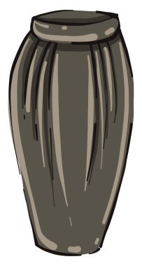 Siyah uzun etek, illüstrasyon, beyaz arkaplanda vektör.