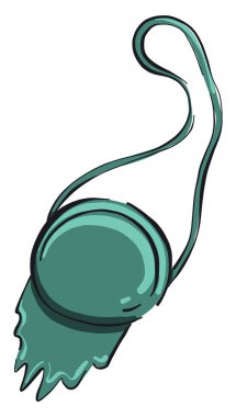 Küçük mavi çanta, illüstrasyon, beyaz arkaplanda vektör.