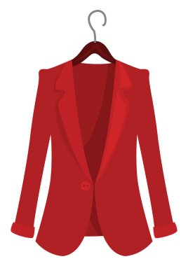 Takım elbise ceketi, illüstrasyon, beyaz arkaplanda vektör.