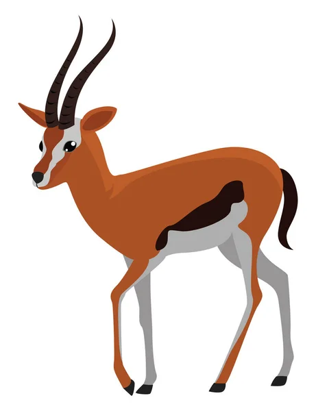 Gracious Gazelle Illustration Vector White Background — Stock Vector