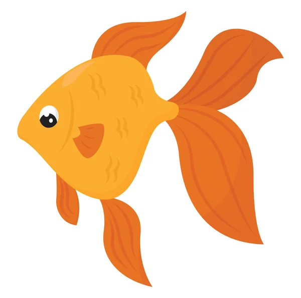 Kleine Goldfische Illustration Vektor Auf Weißem Hintergrund — Stockvektor