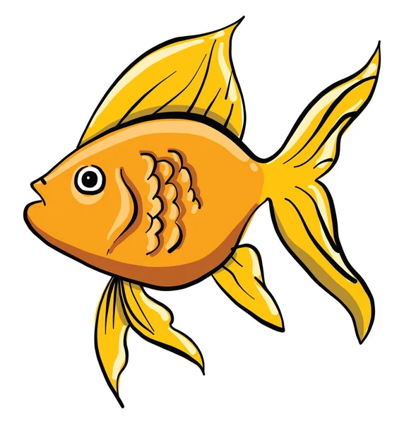 驚きの金魚 イラスト 白い背景のベクトル — ストックベクタ