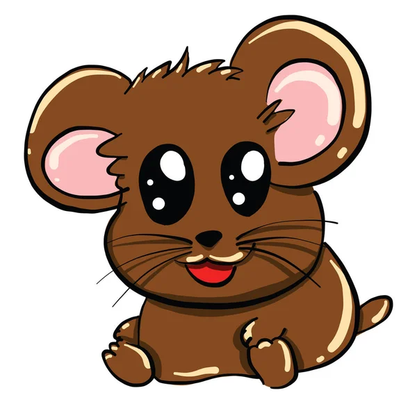 Mooie Hamster Illustratie Vector Witte Achtergrond — Stockvector