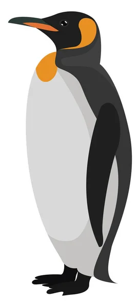Μεγάλος Πιγκουίνος Εικονογράφηση Διάνυσμα Λευκό Φόντο — Διανυσματικό Αρχείο
