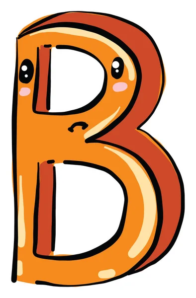 文字B イラスト 白い背景のベクトル — ストックベクタ