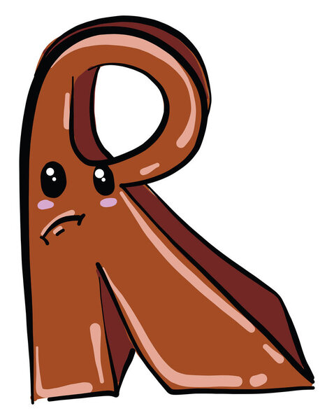 Буква R, иллюстрация, вектор на белом фоне