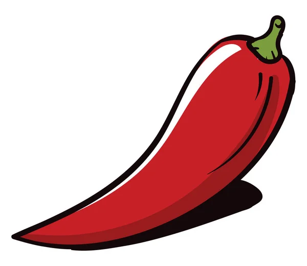 Red Chilli Peper Illustration Vector White Background — Stock Vector