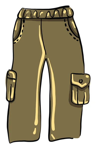 Pantalones Militares Ilustración Vector Sobre Fondo Blanco — Archivo Imágenes Vectoriales