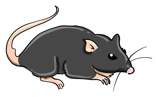 Petite Souris Illustration Vecteur Sur Fond Blanc — Image vectorielle