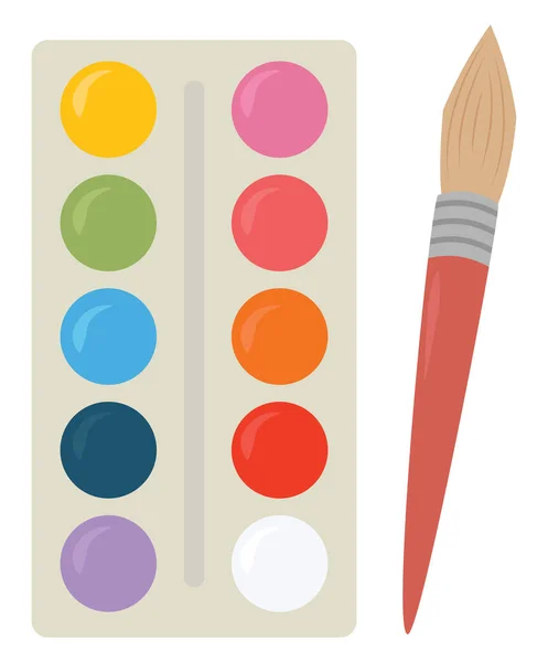 Farbe Und Pinsel Illustration Vektor Auf Weißem Hintergrund — Stockvektor