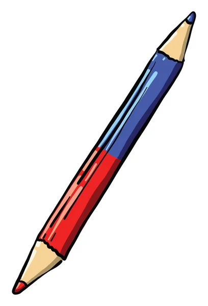 鉛筆の両側 イラスト 白い背景のベクトル — ストックベクタ