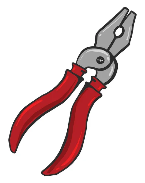 Rote Zange Illustration Vektor Auf Weißem Hintergrund — Stockvektor