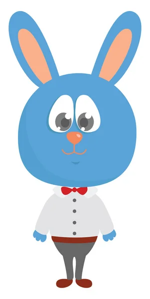 Blaues Kaninchen Anzug Illustration Vektor Auf Weißem Hintergrund — Stockvektor