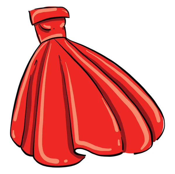 Длинное Красное Платье Иллюстрация Вектор Белом Фоне — стоковый вектор