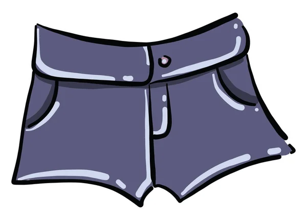 Lila Barn Shorts Illustration Vektor Vit Bakgrund — Stock vektor