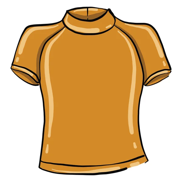 Orange Sport Skjorta Illustration Vektor Vit Bakgrund — Stock vektor