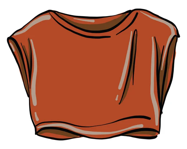Стильна Червона Блузка Ілюстрація Вектор Білому Тлі — стоковий вектор