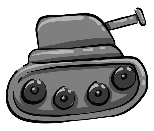 Grauer Tank Illustration Vektor Auf Weißem Hintergrund — Stockvektor