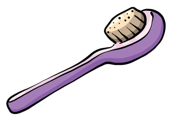 Purple Toothbrush Illustration Vector White Background — Stock Vector