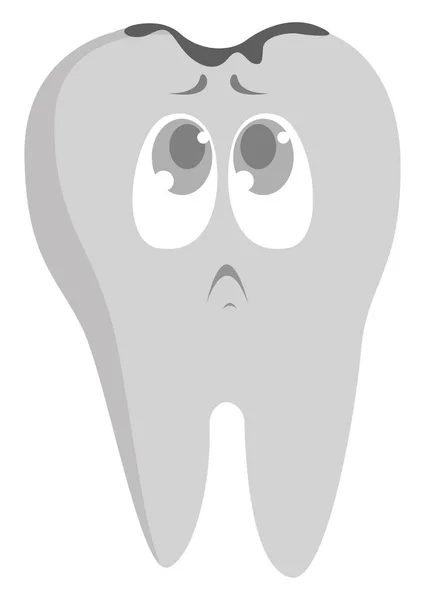 Diş Çürüğü Illüstrasyon Beyaz Arkaplan Üzerindeki Vektör — Stok Vektör