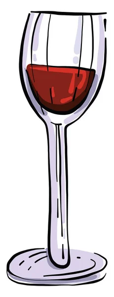 Rotwein Glas Illustration Vektor Auf Weißem Hintergrund — Stockvektor