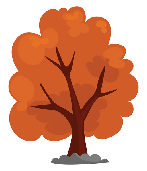 Herbstbaum Illustration Vektor Auf Weißem Hintergrund — Stockvektor