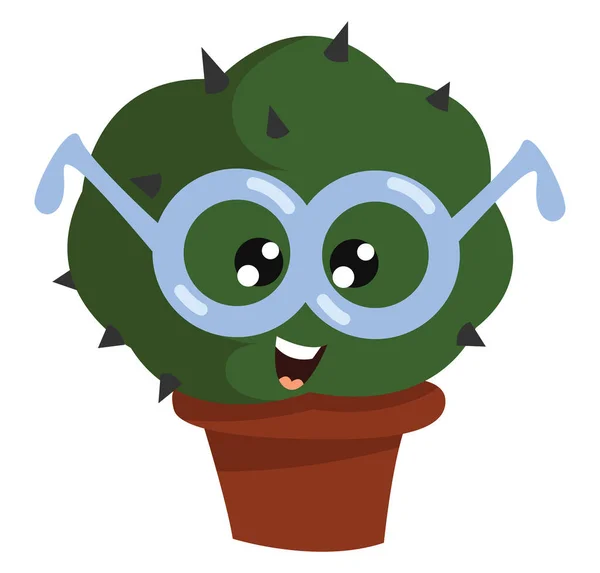 Baby Kaktus Illustration Vektor Vit Bakgrund — Stock vektor