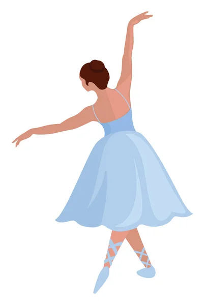 Baile Ballet Ilustración Vector Sobre Fondo Blanco — Archivo Imágenes Vectoriales