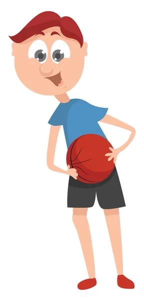 Jugar Baloncesto Ilustración Vector Sobre Fondo Blanco — Archivo Imágenes Vectoriales