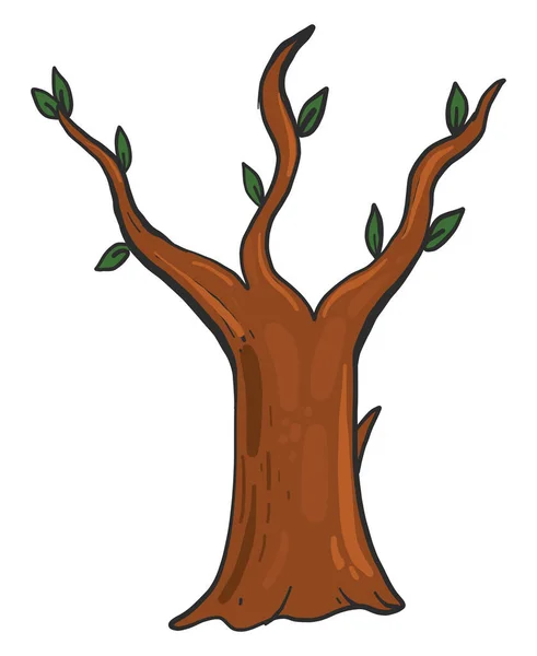 Gołe Drzewo Ilustracja Wektor Białym Tle — Wektor stockowy
