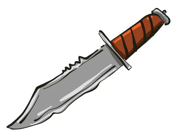 Big Dagger Illustration Vector White Background — Stock Vector