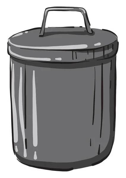 Trash Can Illustration Vector White Background — Stock Vector