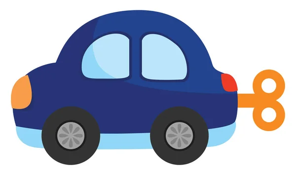 Blauwe Auto Illustratie Vector Witte Achtergrond — Stockvector