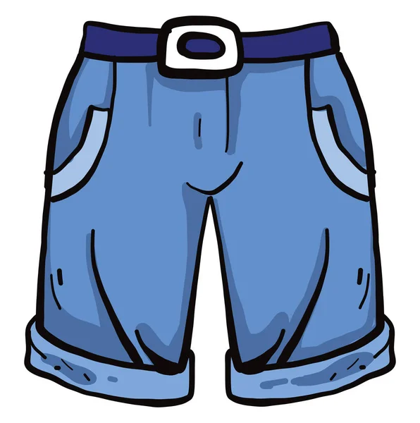 Pantaloncini Blu Illustrazione Vettore Sfondo Bianco — Vettoriale Stock