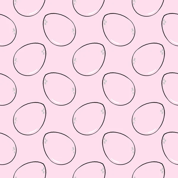 Рожеві Прозорі Яйця Безшовний Візерунок Рожевому Фоні — стоковий вектор