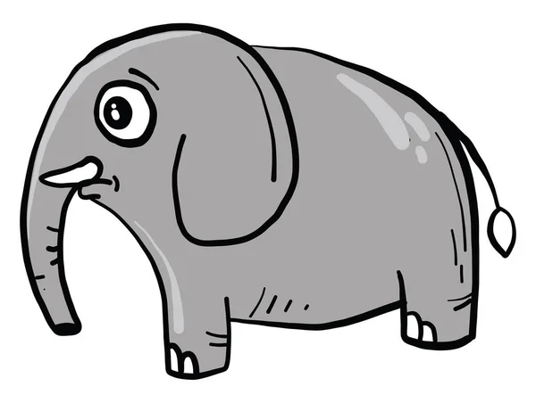 Éléphant Anxieux Illustration Vecteur Sur Fond Blanc — Image vectorielle