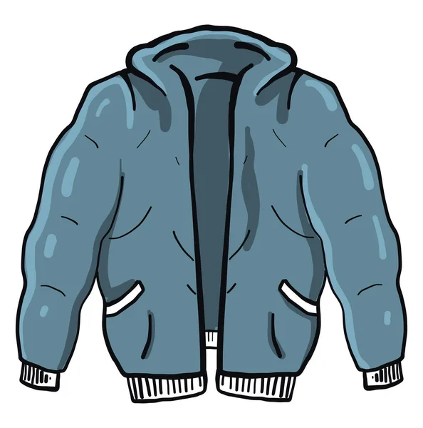 Толстая Куртка Иллюстрация Вектор Белом Фоне — стоковый вектор