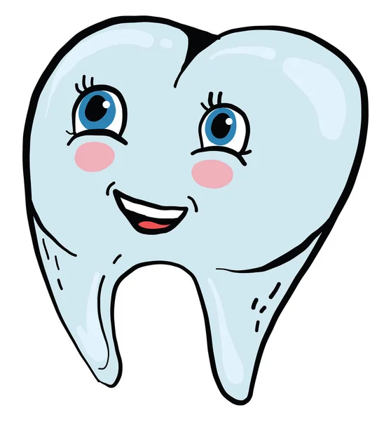 Şaşırmış Diş Illüstrasyon Beyaz Arkaplanda Vektör — Stok Vektör
