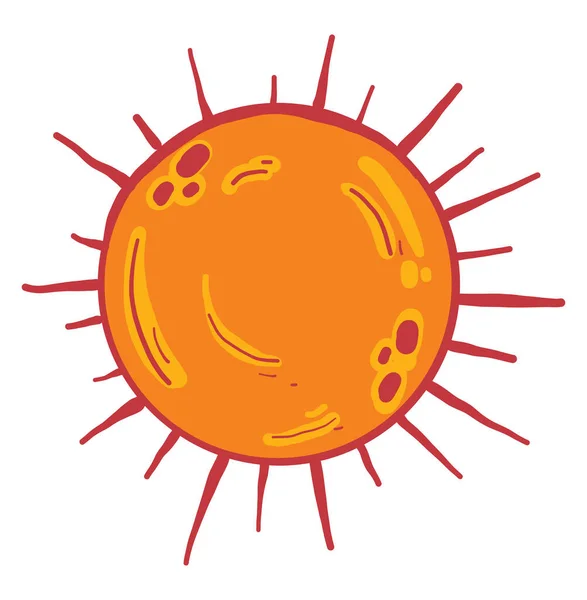 面白い太陽 イラスト 白い背景のベクトル — ストックベクタ