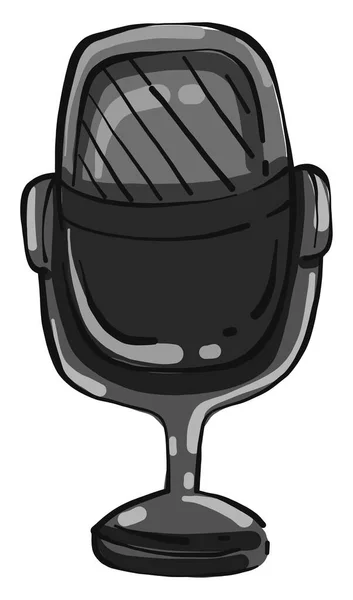 Old Microphone Illustration Vector White Background — Stock Vector