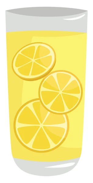 Succo Limone Illustrazione Vettore Sfondo Bianco — Vettoriale Stock