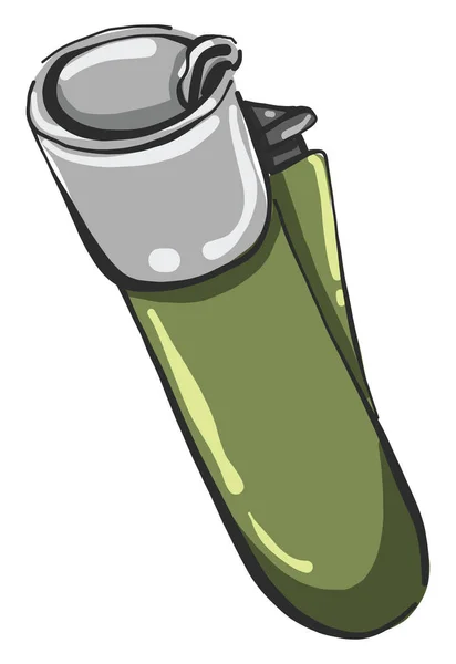 Olive Green Lighter Illustration Vector White Background — Stock Vector