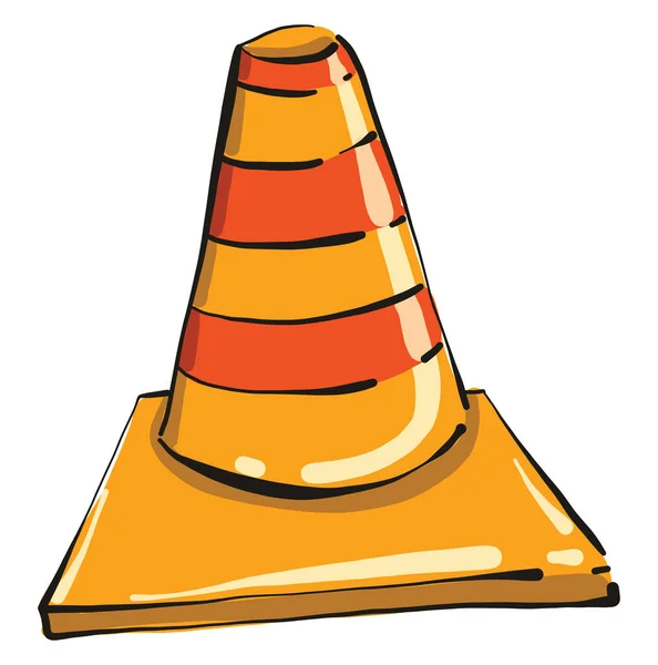 Orange Cones Illustration Vector White Background — Stock Vector