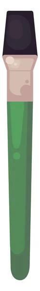 Green Paint Brush Illustration Vector White Background — Stock Vector